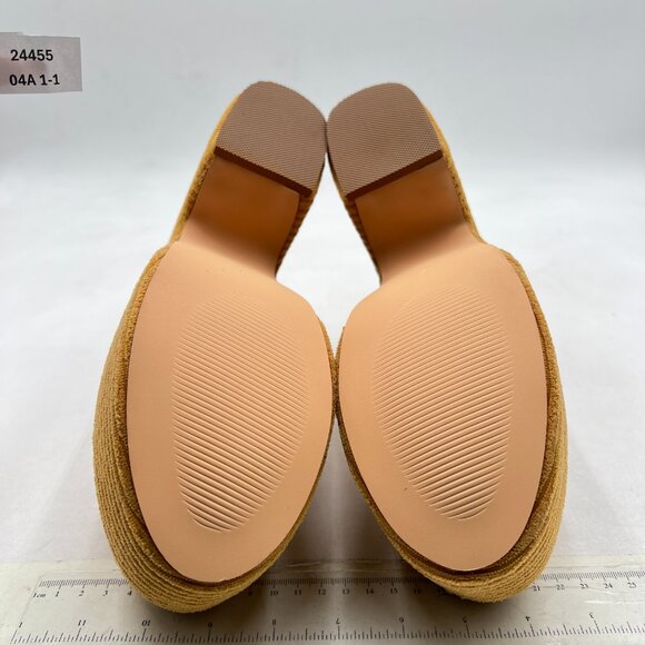 Pazzion Goldenrod Platform Round Toe Mule Clogs Slip On Chunky Heel Slipper - Picture 7 of 8